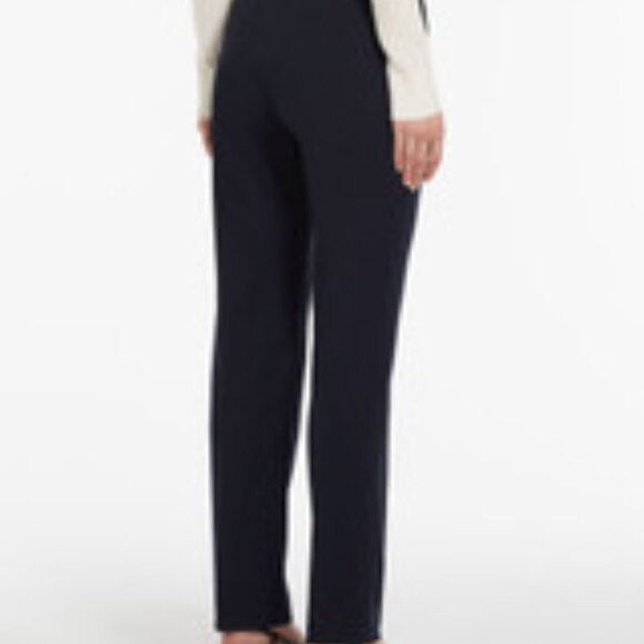 Max Mara Women's 2 Navy Blue Slim Fit Ankle Dress Pants Work Career Trousers - Picture 5 of 5